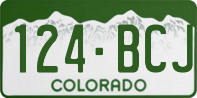 CO license plate 124BCJ