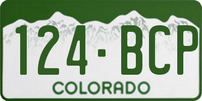 CO license plate 124BCP