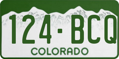 CO license plate 124BCQ