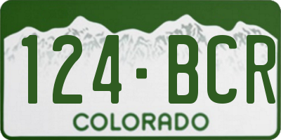CO license plate 124BCR