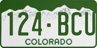 CO license plate 124BCU