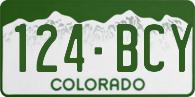 CO license plate 124BCY