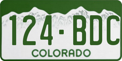 CO license plate 124BDC