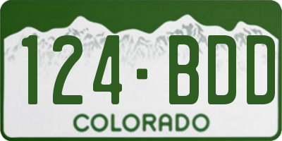 CO license plate 124BDD