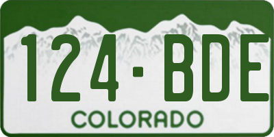 CO license plate 124BDE