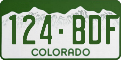 CO license plate 124BDF