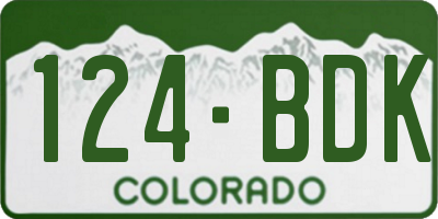 CO license plate 124BDK
