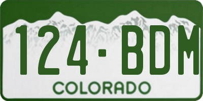 CO license plate 124BDM