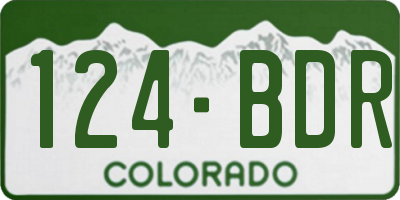 CO license plate 124BDR