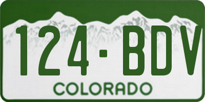 CO license plate 124BDV