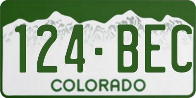 CO license plate 124BEC