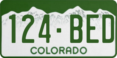 CO license plate 124BED