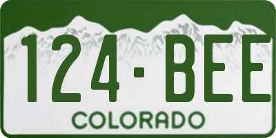 CO license plate 124BEE