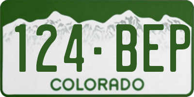 CO license plate 124BEP