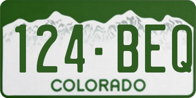 CO license plate 124BEQ