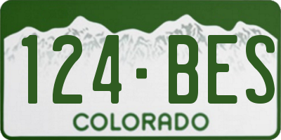 CO license plate 124BES