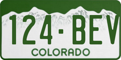 CO license plate 124BEV