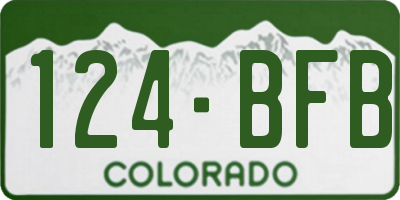 CO license plate 124BFB