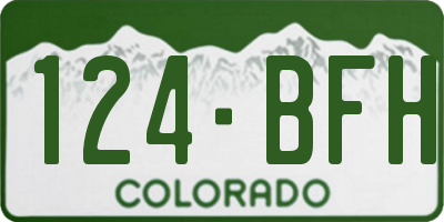 CO license plate 124BFH