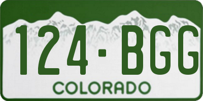 CO license plate 124BGG