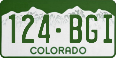 CO license plate 124BGI