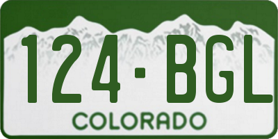 CO license plate 124BGL