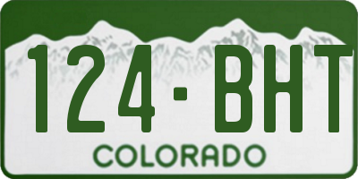 CO license plate 124BHT
