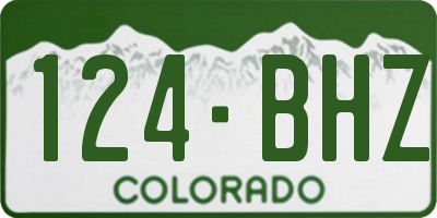 CO license plate 124BHZ