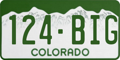 CO license plate 124BIG