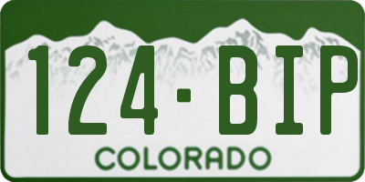 CO license plate 124BIP
