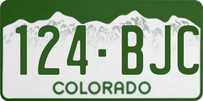 CO license plate 124BJC