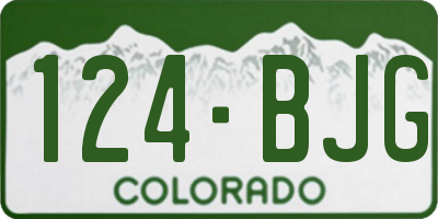 CO license plate 124BJG