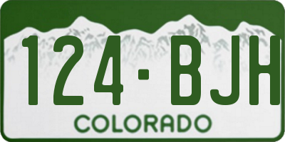 CO license plate 124BJH