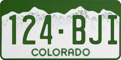 CO license plate 124BJI