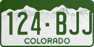 CO license plate 124BJJ