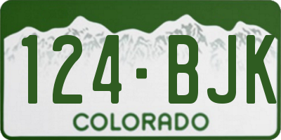 CO license plate 124BJK