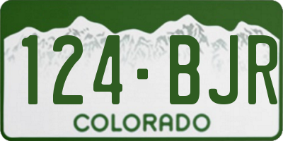 CO license plate 124BJR
