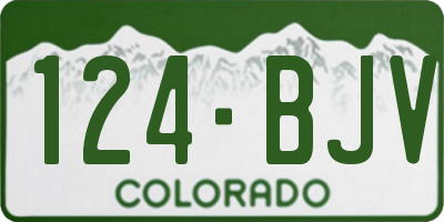 CO license plate 124BJV