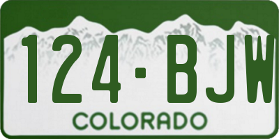 CO license plate 124BJW