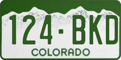 CO license plate 124BKD