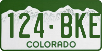 CO license plate 124BKE