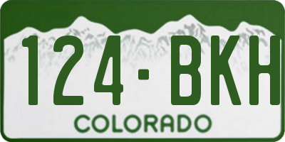 CO license plate 124BKH