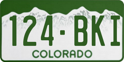 CO license plate 124BKI