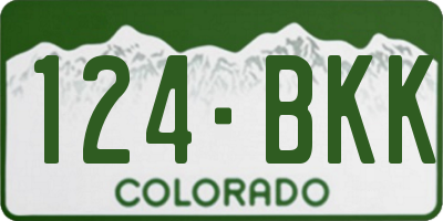 CO license plate 124BKK