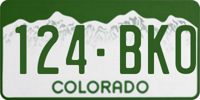CO license plate 124BKO