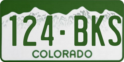 CO license plate 124BKS