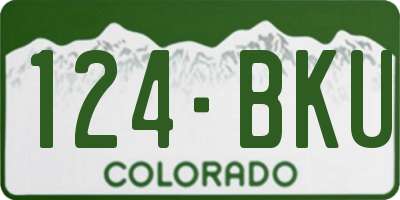CO license plate 124BKU