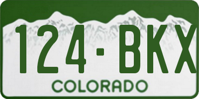 CO license plate 124BKX