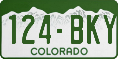 CO license plate 124BKY