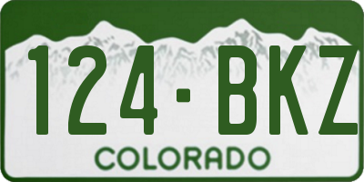 CO license plate 124BKZ